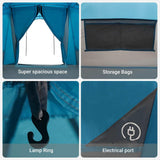 Family Tent with Roof Blue and Grey 721 x 335 x 212 cm 4100671