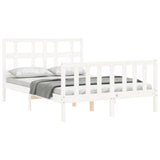 Bed Frame without Mattress White 140x190 cm Solid Wood Pine 3192992