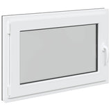 Basement Window RISOR 90 x 60 cm PVC and Glass Anthracite 42047328