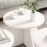 Coffee Table 3 pcs White 873539