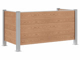 Garbage Bin Fence Brown 161 x 85 x 115 cm Aluminium and WPC 3429264