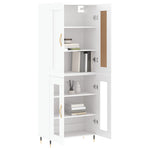 Highboard White 69.5x34x180 cm Engineered Wood 3199601