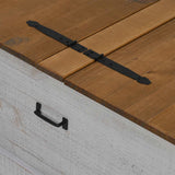 Storage Chest HALDEN White 91x91x47 cm Solid Wood Pine 4018406