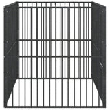 Dog Playpen 4 Panel Black Galvanised Steel 172210
