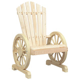 Garden Adirondack Chair Natural Wood Solid Fir Wood Standard 365089