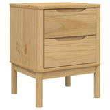 Bedside Cabinet FLORO Wax Brown 45x39x57 cm Solid Wood Pine 374002