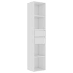 ZNTS Book Cabinet High Gloss White 36x30x171 cm Engineered Wood 802873