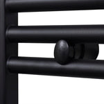 ZNTS Bathroom Heating Towel Rail Radiator Straight 600x764 mm Black 141906