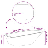 Wheelbarrow Tray Replacement Silver 88 x 60 x 32 cm Steel 42007976