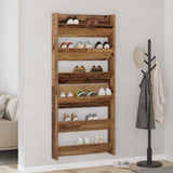 Shoe Cabinet 2 pcs Old wood 84 x 18 x 90 cm Engineered Wood 875028
