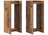 Plant Stand 2 pcs Old Wood 30 x 30 x 100 cm Engineered Wood 899575