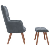 Relaxing Chair Dark Grey Velvet 42022442