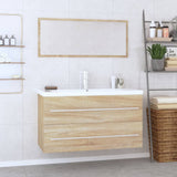 3 Piece Bathroom Furniture Set Sonoma Oak 3152850