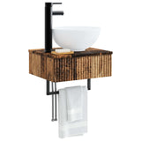 Wall-Mounted Wash Basin Old Wood 40 x 35 x 39 cm 890176