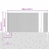 Fence and Post Green 0.8 x 10 m Steel 3336440