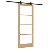 Sliding Door ORKDAL Natural and Black 86 x 211 cm 3332201