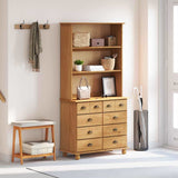 Hutch ASKIM Honey Wax 91 x 40 x 184 cm Solid Pine Wood 3334642