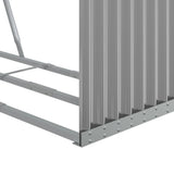 Log Holder Light Grey 120x45x140 cm Galvanised Steel 364551