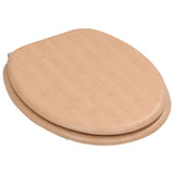 ZNTS WC Toilet Seats 2 pcs with Lids MDF Bamboo Design 276995