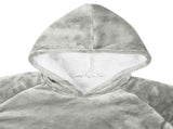 Blanket Hoodie Grey L Fleece and Flannel 42017194
