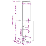 Apothecary Cabinet Sonoma Oak 40x41x174.5 cm Engineered Wood 3309647