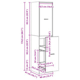 Apothecary Cabinet Old Wood 40x41x174,5 cm Engineered Wood 3309652
