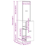 Apothecary Cabinet Old Wood 40x41x174.5 cm Engineered Wood 3309652