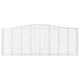 Arched Gabion Baskets 6 pcs 400x50x140/160 cm Galvanised Iron 3145986