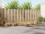 Outdoor Sofa Set 7 pcs White Solid Acacia Wood 3387743