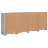 Sideboard with LED Lights Grey Sonoma 164x37x67 cm 3209056
