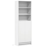 Highboard with LED White 69x32.5x200 cm Engineered Wood 3307905