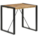 321600 Dining Table 80x80x75 cm Rough Mango Wood