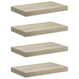 Floating Wall Shelves 4 pcs Oak 40x23.5x3.8 cm MDF 323870