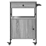 Kitchen Trolley Grey Sonoma 56x43x89.5 cm Engineered Wood 842394