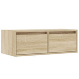TV Cabinet with LED Lights Sonoma Oak 75x35.5x25 cm 860231