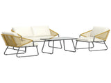 Four-Piece Rattan Strong Panel Outdoor Sofa Set - Natural T3398P325284