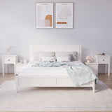 Bedside Cabinet 2 pcs White 79.5x38x65.5 cm Solid Wood Pine 814542