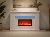 Fireplace with LED Strip White 63 x 20 x 54.5 cm 8021095