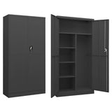 335973 Locker Cabinet Anthracite 90x40x180 cm Steel