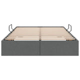 Storage Bed with Mattress Dark Grey 120 x 200 cm Fabric 3369999