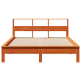 Bookcase Bed without Mattress Wax Brown 120x200 cm Solid Wood Pine 855716
