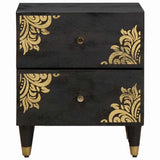 Bedside Cabinet Black 40 x 33 x 46 cm Solid Mango Wood 4018806