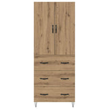 Highboard 2 pcs Artisan Oak Engineered Wood and Glass 3416007