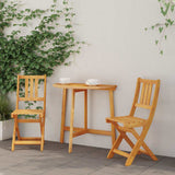 Garden Chair with Cushion Folding 2 pcs Solid Acacia Wood 4105495