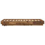 Bed Frame with LED Old Wood 80 x 200 cm Engineered Wood 3429584