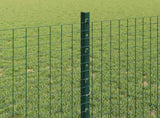 Welded Wire Fence with Posts 100 x 0.8 m PVC-Coated Steel Green 3336543