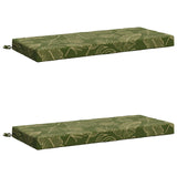 2-Piece Bench Cushions SOEST 2 pcs 100% Polyester Leaf Design 950227