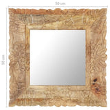 Mirror 50x50 cm Solid Mango Wood 321635