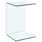 ZNTS Side Table 40x40x60 cm Tempered Glass 332930