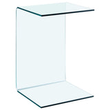Side Table 40x40x60 cm Tempered Glass 332930